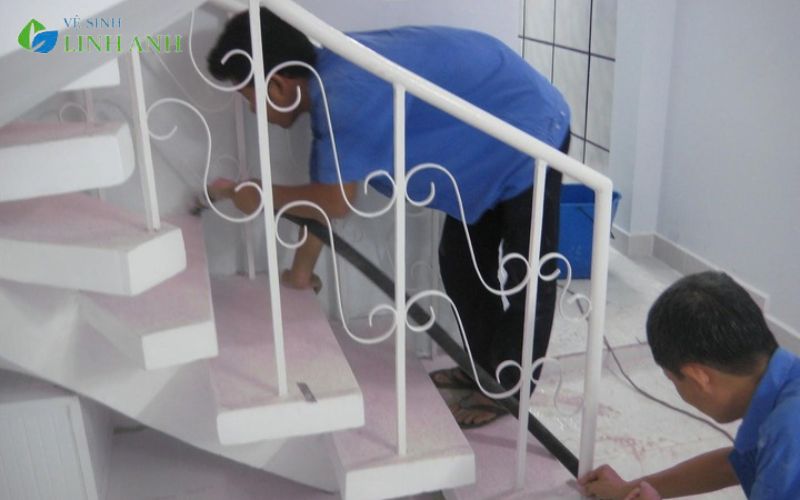 Quy trình đánh bóng cầu thang đá mài hiệu quả và chuyên nghiệp