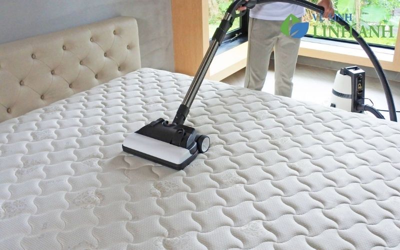 Dịch vụ giặt đệm lò xo tại nhà của Linh Anh Clean ở Hà Nội