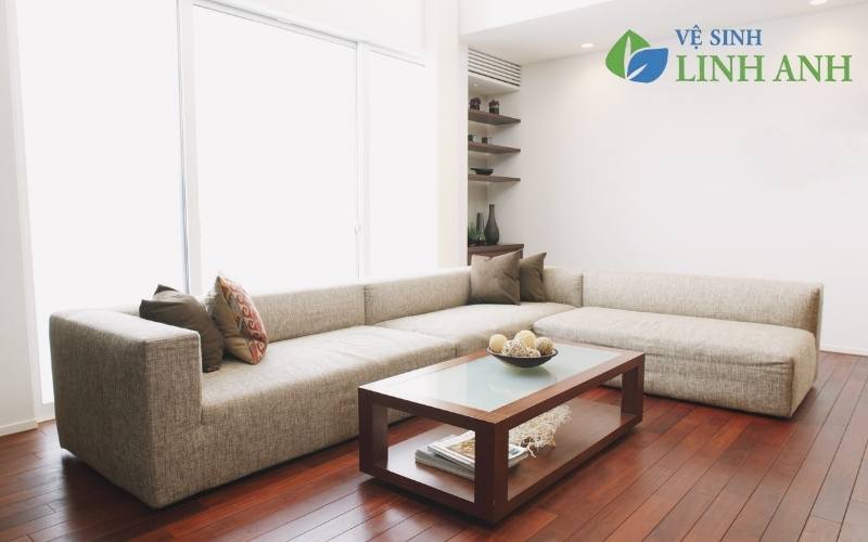 Giặt ghế sofa chữ L tại Hà Nội - Linh Anh Clean