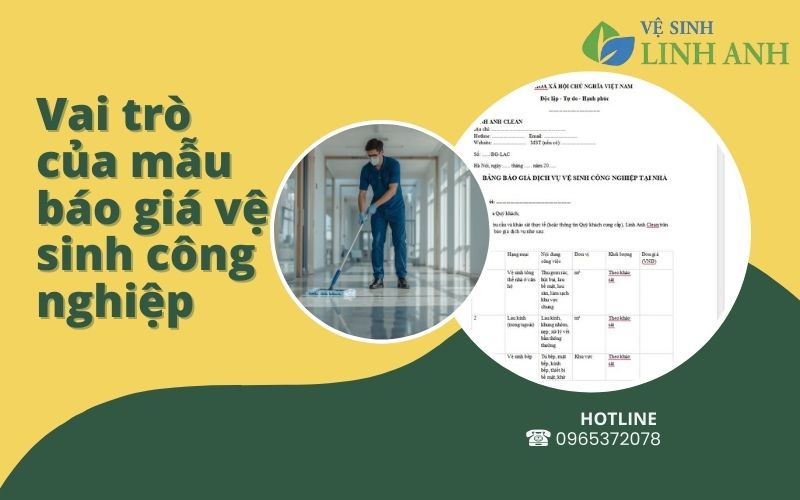 Vai trò của mẫu báo giá vệ sinh công nghiệp