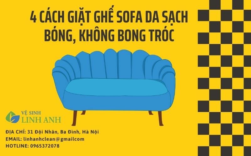 4 cách giặt ghế sofa da SẠCH bóng, KHÔNG bong tróc
